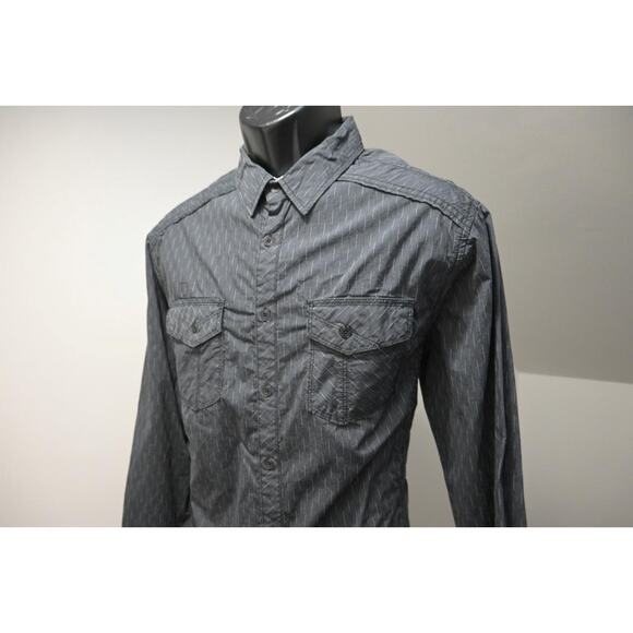 BKE Buckle Black Label Standard Fit Gray Long Sleeve Stretch Mens Size Large - Picture 1 of 9